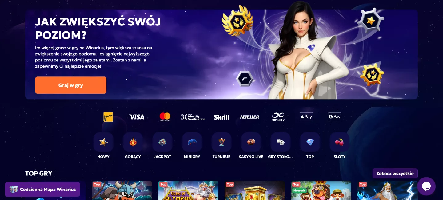 Ikony najpopularniejszych automatów do gry WINARIUS